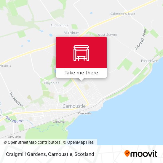 Craigmill Gardens, Carnoustie map