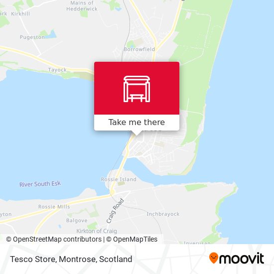 Tesco Store, Montrose map
