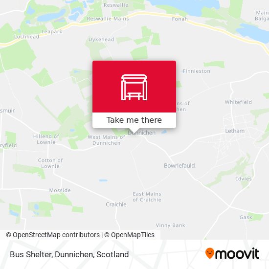 Bus Shelter, Dunnichen map