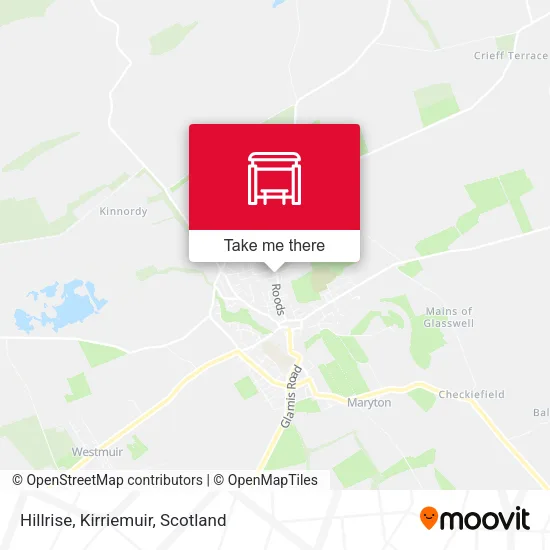 Hillrise, Kirriemuir map