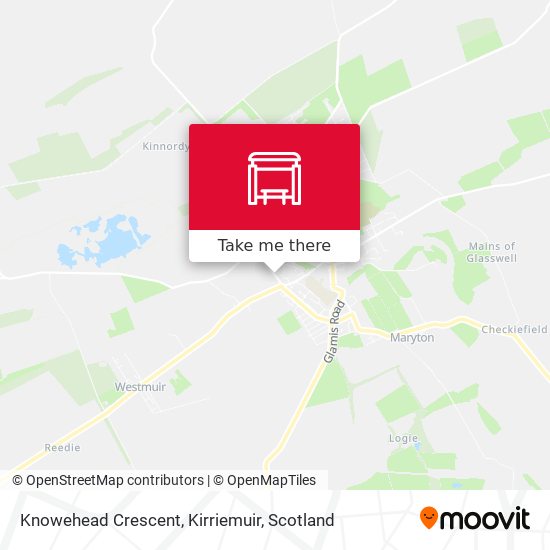 Knowehead Crescent, Kirriemuir map
