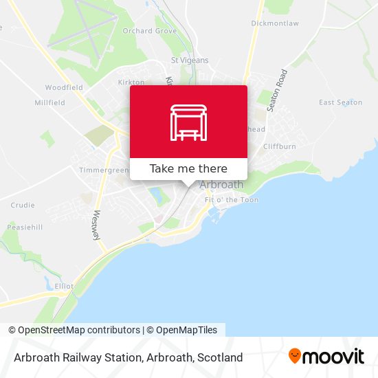 Arbroath Railway Station, Arbroath map