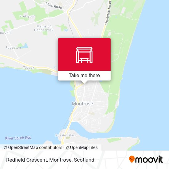 Redfield Crescent, Montrose map