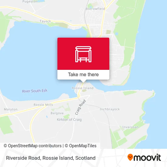 Riverside Road, Rossie Island map