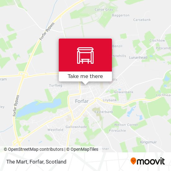 The Mart, Forfar map