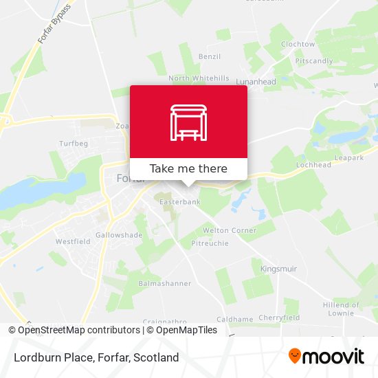 Lordburn Place, Forfar map