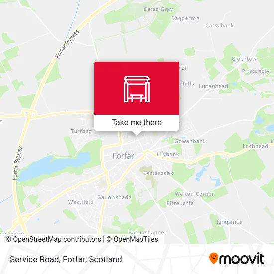 Service Road, Forfar map