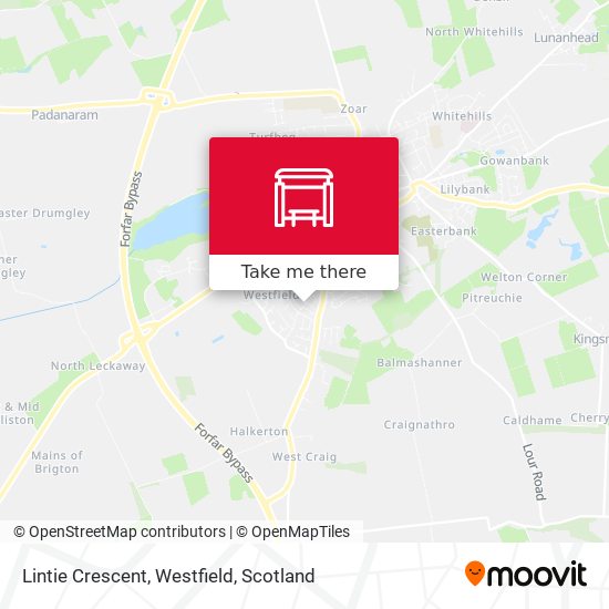 Lintie Crescent, Westfield map