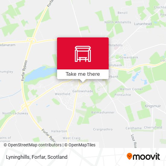 Lyninghills, Forfar map