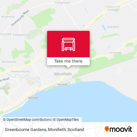 Greenbourne Gardens, Monifieth map