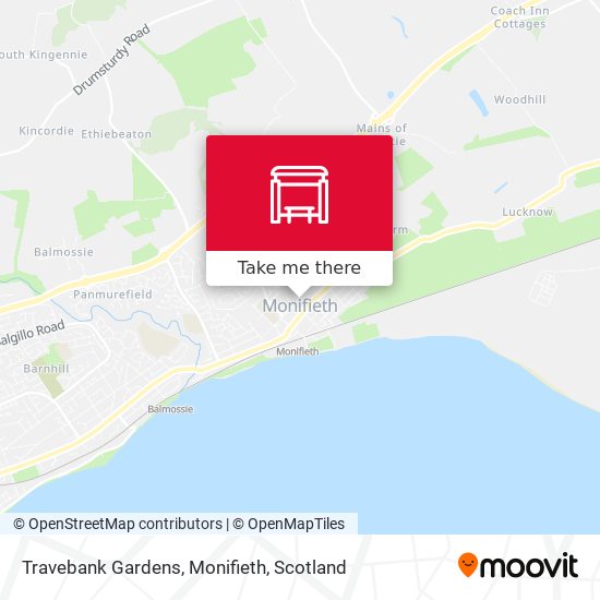 Travebank Gardens, Monifieth map