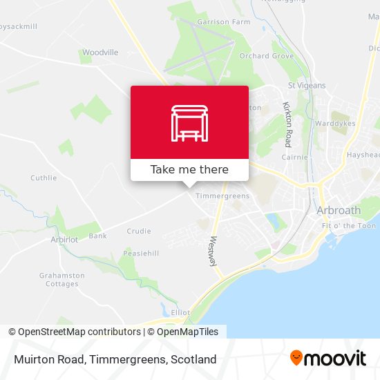 Muirton Road, Timmergreens map