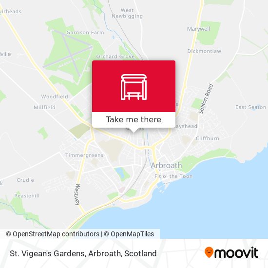 St. Vigean's Gardens, Arbroath map
