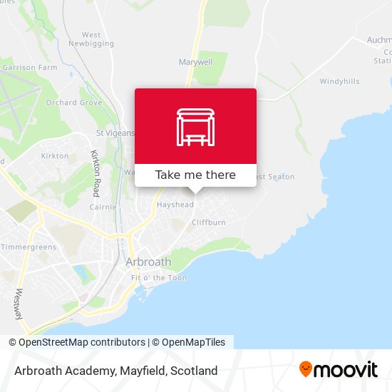 Arbroath Academy, Mayfield map