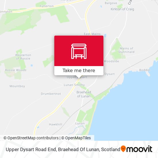 Upper Dysart Road End, Braehead Of Lunan map