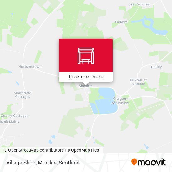 Village Shop, Monikie map