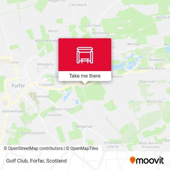 Golf Club, Forfar map