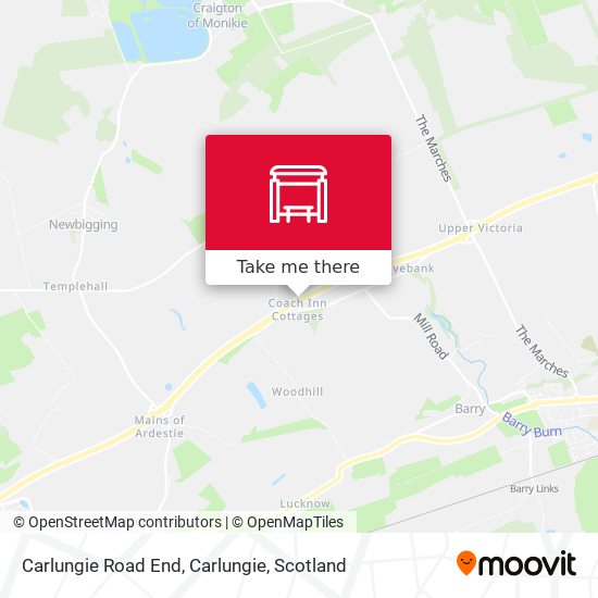 Carlungie Road End, Carlungie map