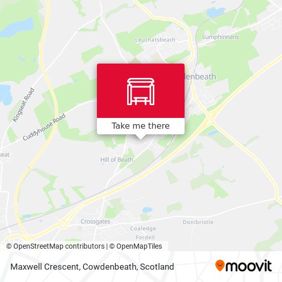 Maxwell Crescent, Cowdenbeath map