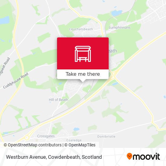 Westburn Avenue, Cowdenbeath map