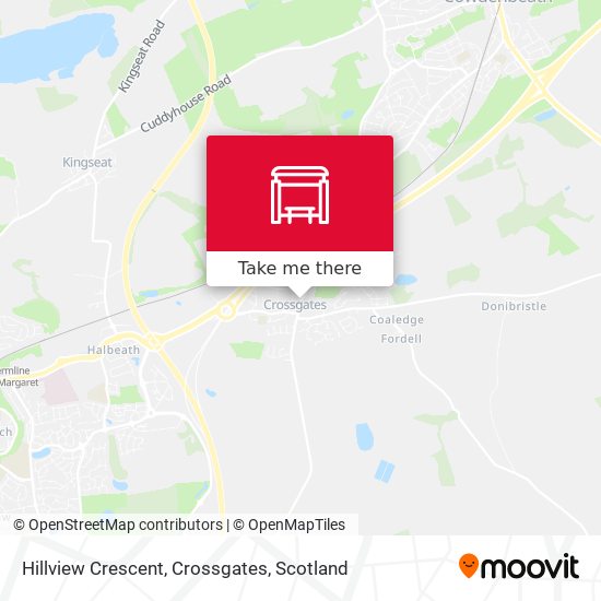 Hillview Crescent, Crossgates map