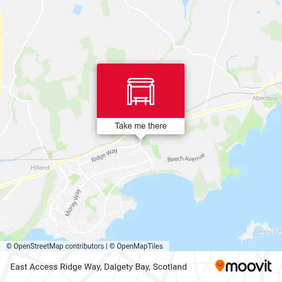 East Access Ridge Way, Dalgety Bay map