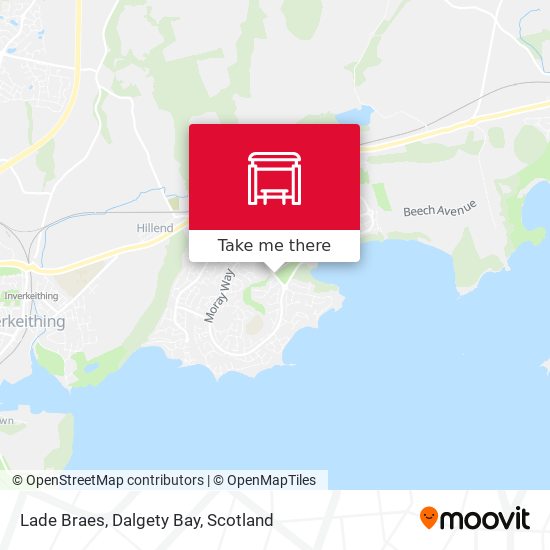 Lade Braes, Dalgety Bay map