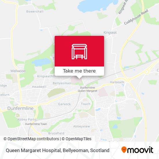 Queen Margaret Hospital, Bellyeoman map