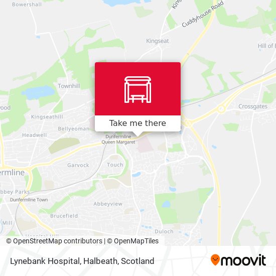 Lynebank Hospital, Halbeath map