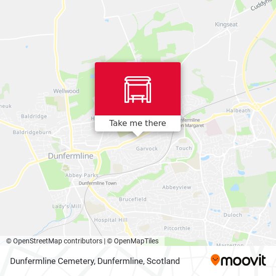 Dunfermline Cemetery, Dunfermline map