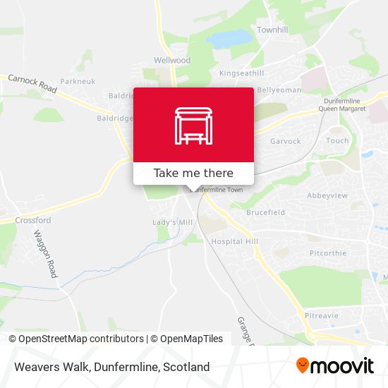 Weavers Walk, Dunfermline map