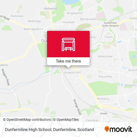 Dunfermline High School, Dunfermline map