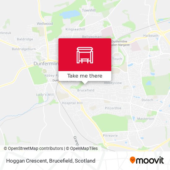 Hoggan Crescent, Brucefield map