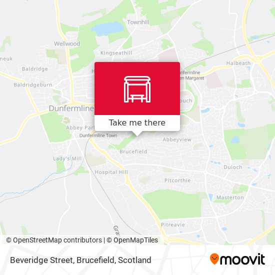 Beveridge Street, Brucefield map