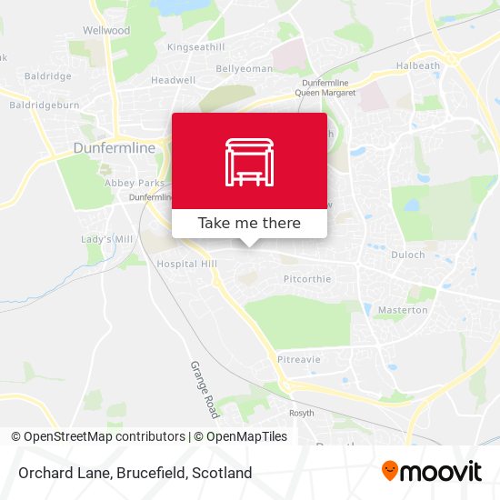 Orchard Lane, Brucefield map