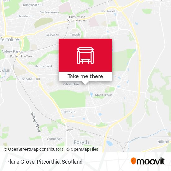 Plane Grove, Pitcorthie map