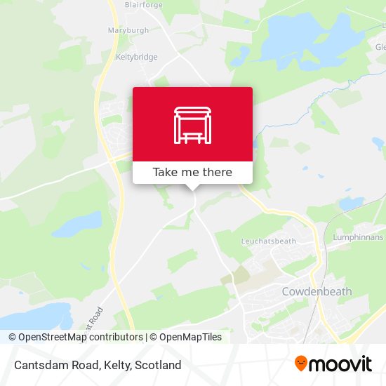 Cantsdam Road, Kelty map