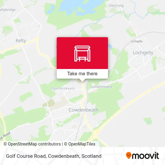 Golf Course Road, Cowdenbeath map