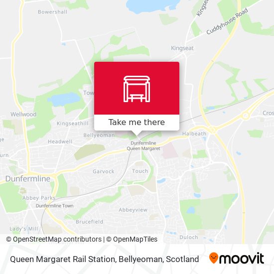 Queen Margaret Rail Station, Bellyeoman map