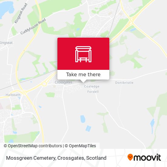 Mossgreen Cemetery, Crossgates map