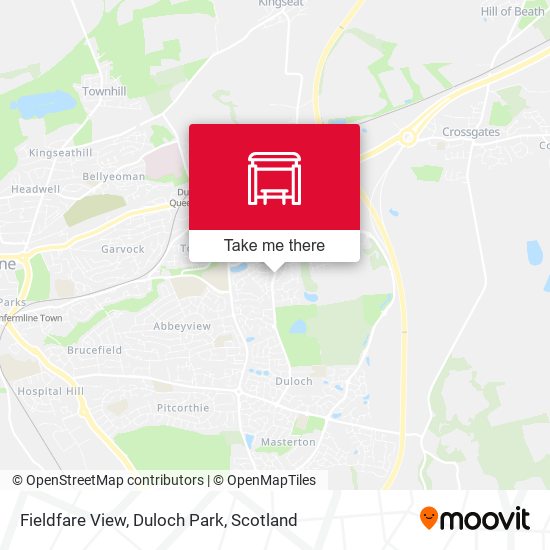 Fieldfare View, Duloch Park map