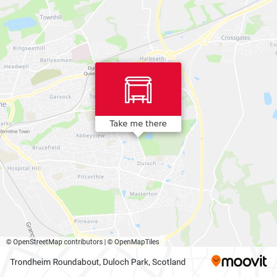 Trondheim Roundabout, Duloch Park map