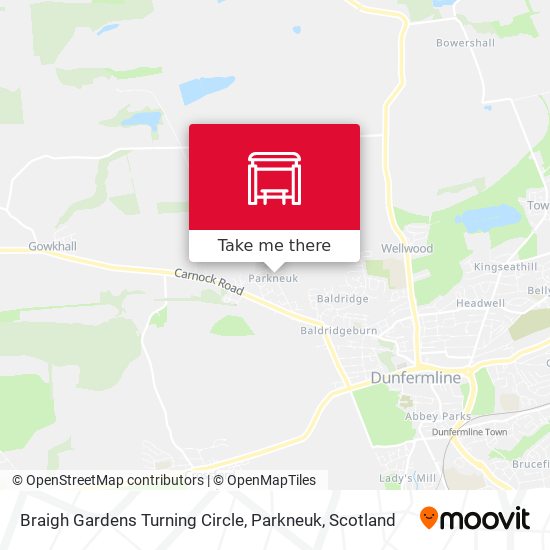 Braigh Gardens Turning Circle, Parkneuk map