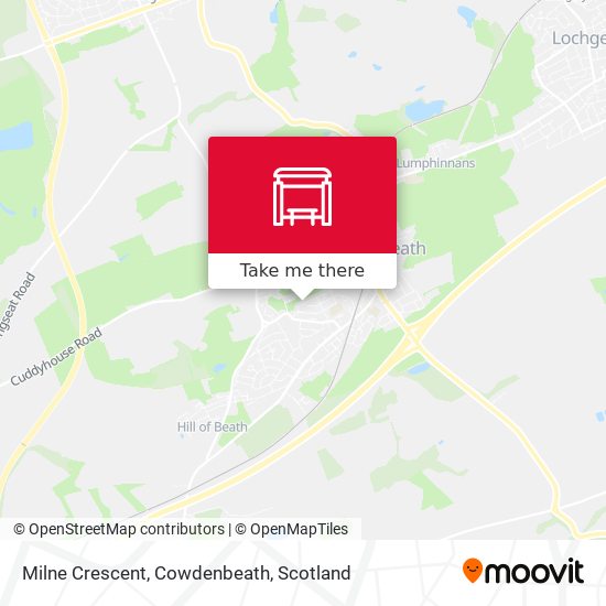 Milne Crescent, Cowdenbeath map
