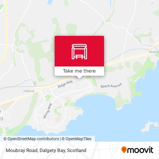 Moubray Road, Dalgety Bay map