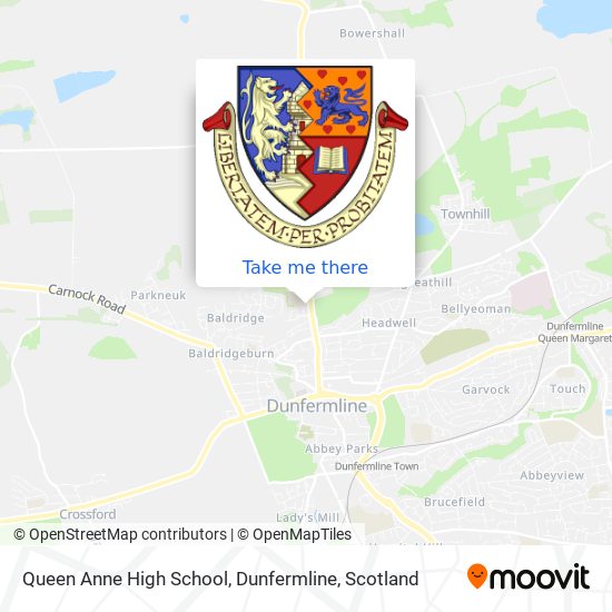 Queen Anne High School, Dunfermline map