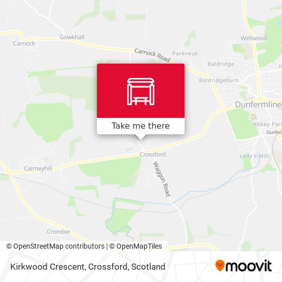 Kirkwood Crescent, Crossford map
