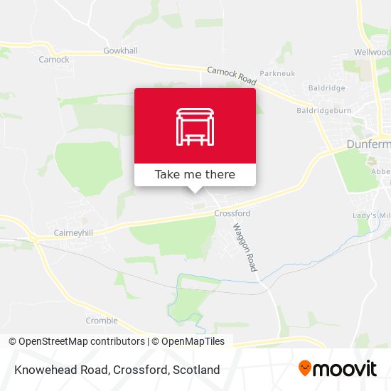 Knowehead Road, Crossford map
