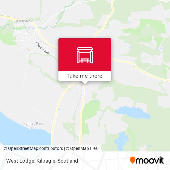 West Lodge, Kilbagie map