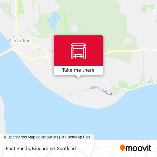 East Sands, Kincardine map